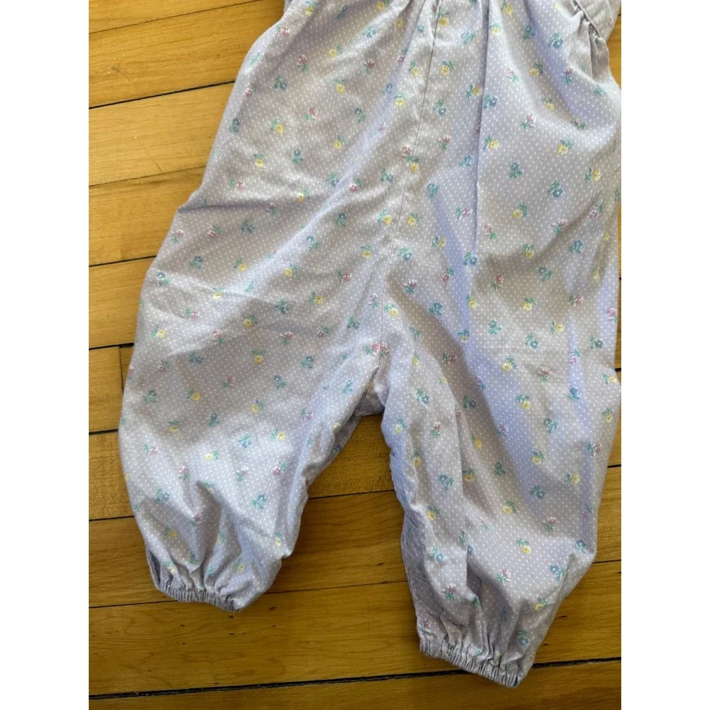 Vintage 80s/90s‎ Katiti purple floral two piece infant outfit